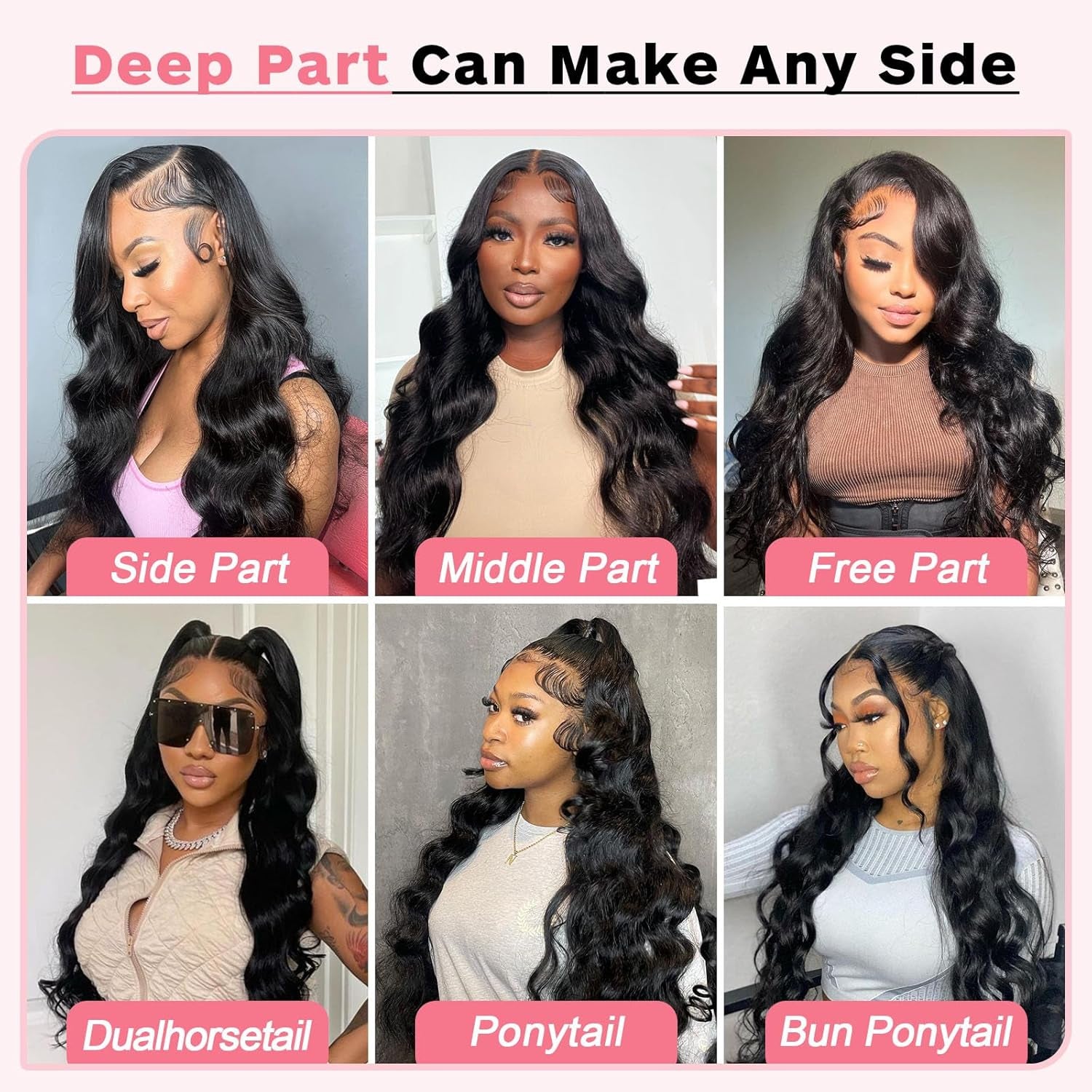 13X6 Body Wave Lace Front Wigs Human Hair 12A 250% Density 30 Inch Lace Frontal Wigs Human Hair Glueless HD Lace Front Wigs Human Hair Natural Color