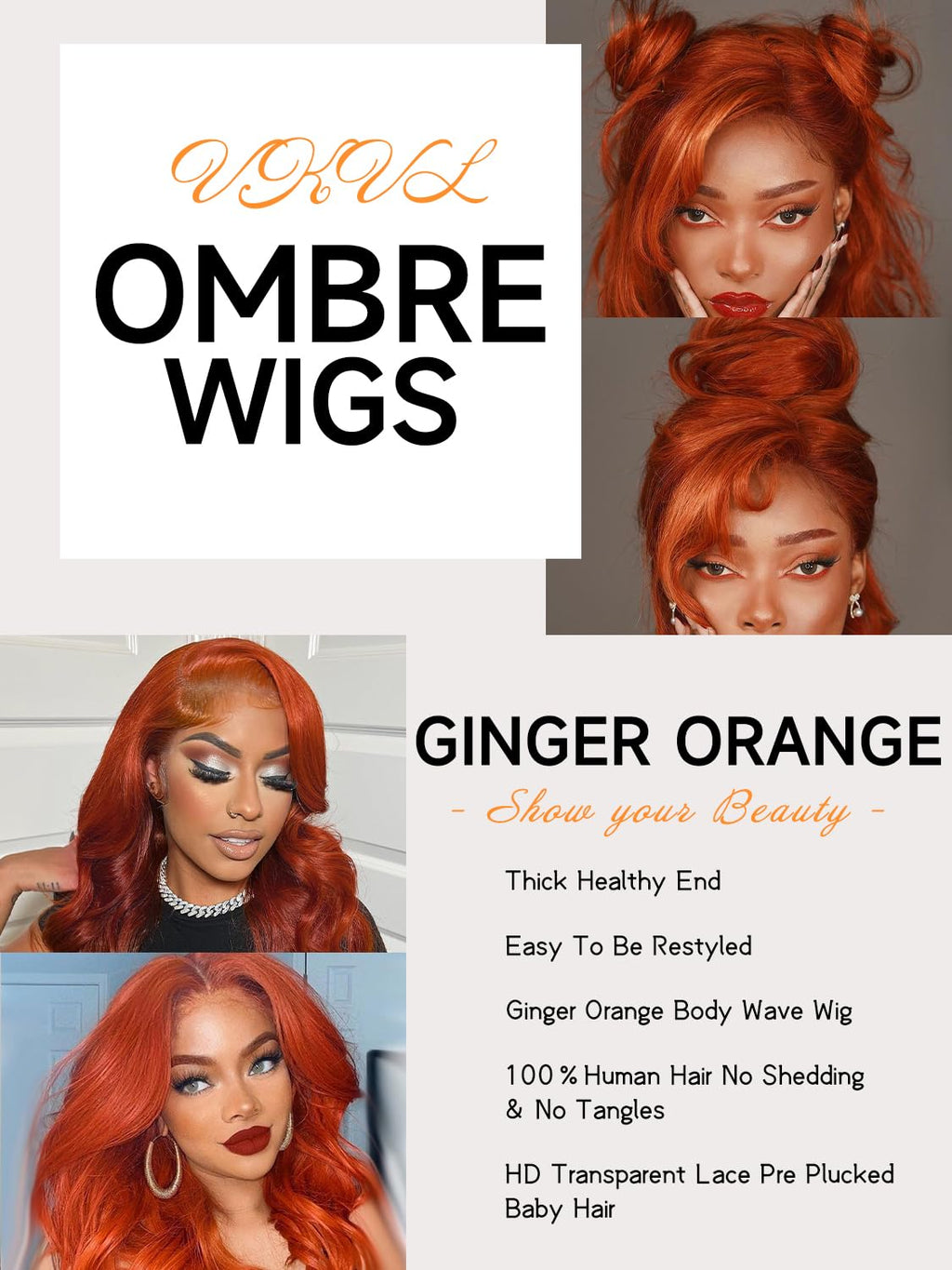 26 Inch Ginger Lace Front Wigs Human Hair Pre Plucked 200% Density Hd Lace Front Wig 13X4 Ginger Orange Body Wave Lace Frontal Wigs Human Hair