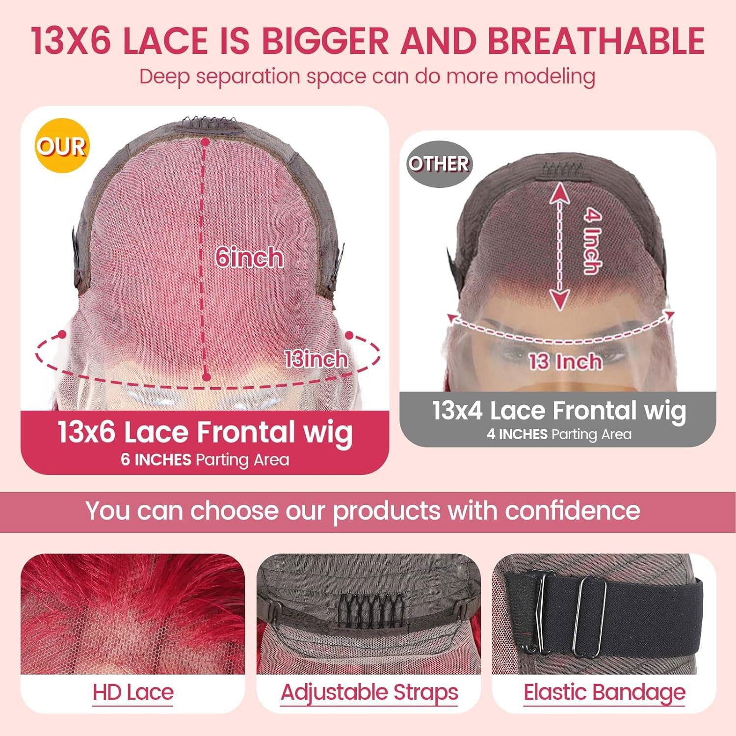 30 Inch 13X6 99J Burgundy Lace Front Wigs Human Hair Body Wave 200 Density HD Transparent Frontal Wigs Pre Plucked Glueless Red Wig for Women 100% Unprocessed Brazilian Remy Virgin Hair