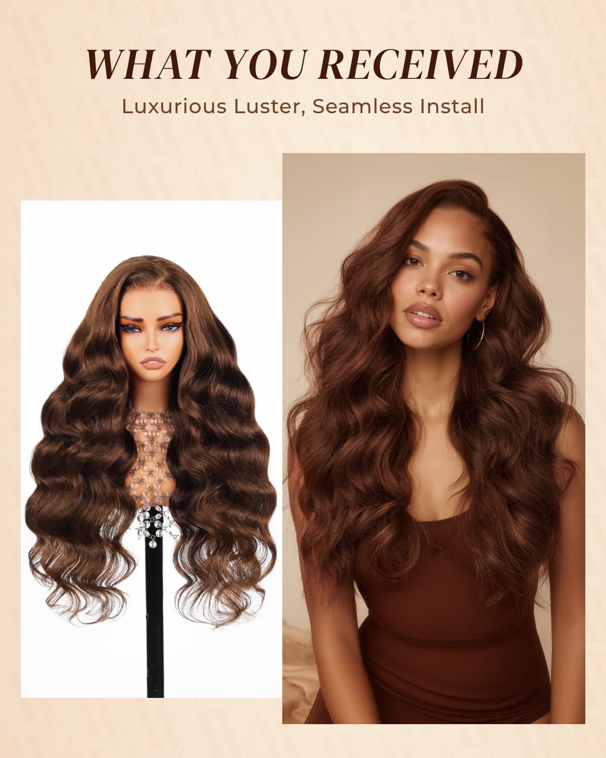 13X6 Chocolate Brown Lace Front Wig Human Hair HD Transparent Body Wave Lace Front Wigs Human Hair Pre Plucked Glueless Frontal Brown Wig Human Hair 20 Inch