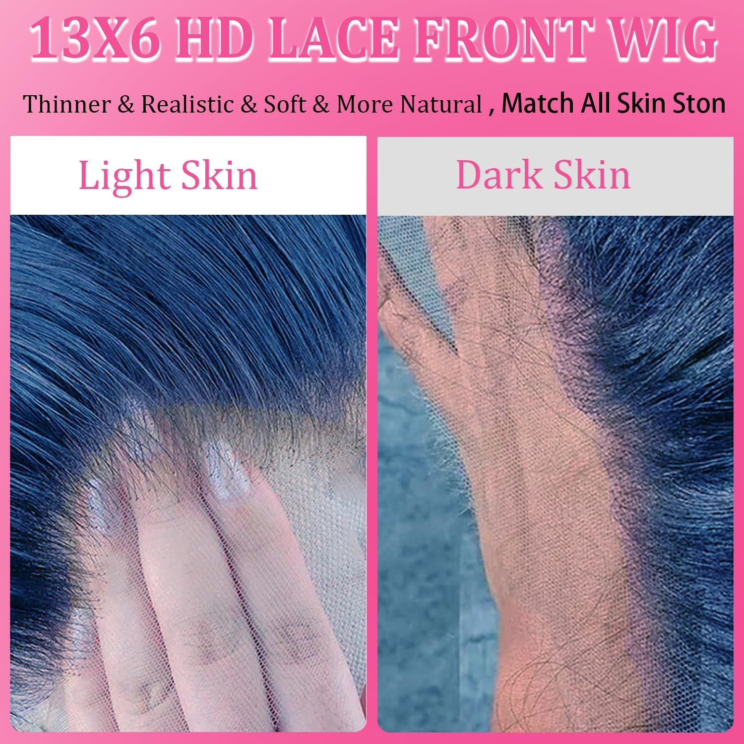 28 Inch Blue Wig Human Hair 13X6 Body Wave Lace Front Wigs Human Hair Blue Glueless Wear and Go Hd Full Lace Frontal Wig for Women 180% Density