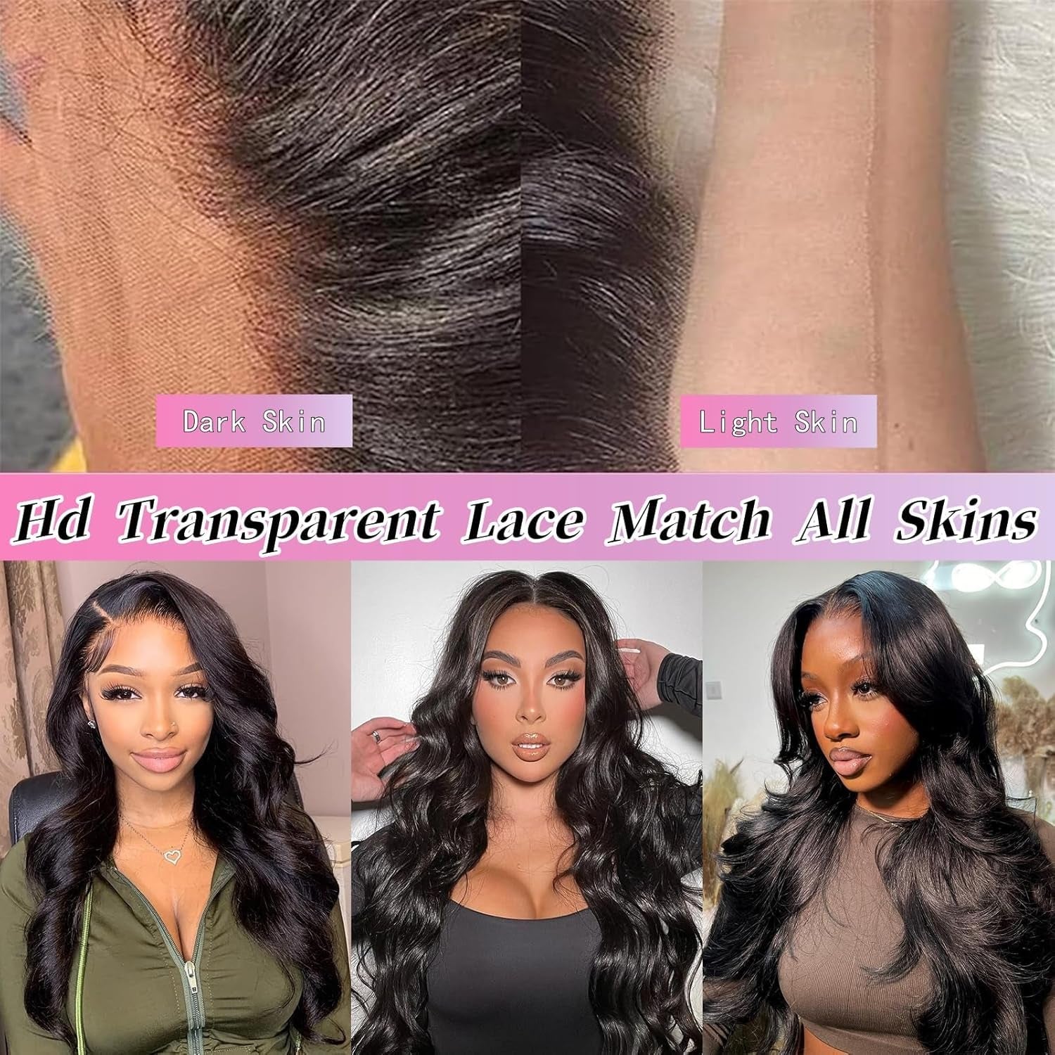 13X6 Body Wave Lace Front Wigs Human Hair Pre Plucked 28 Inch 12A 210% Density Glueless HD Lace Frontal Human Hair Wigs with Baby Hair for Women