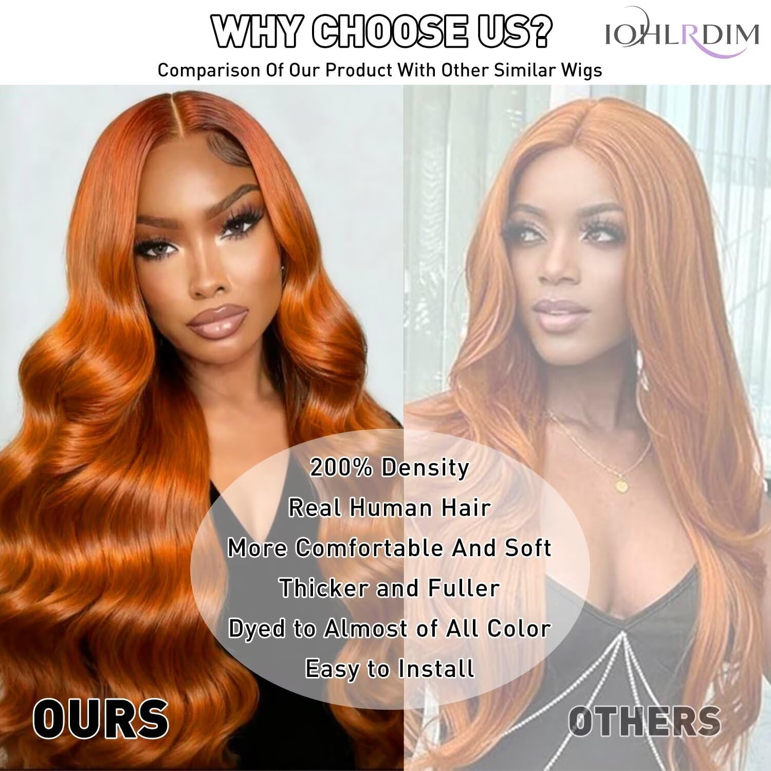 30 Inch Ginger Wig Human Hair 200% Density 13X6 Ginger Orange Body Wave Lace Front Wigs Human Hair 12A Glueless Wig Pre Plucked Bleach Knots 350 Colored HD Transparent Lace Frontal Wigs for Women