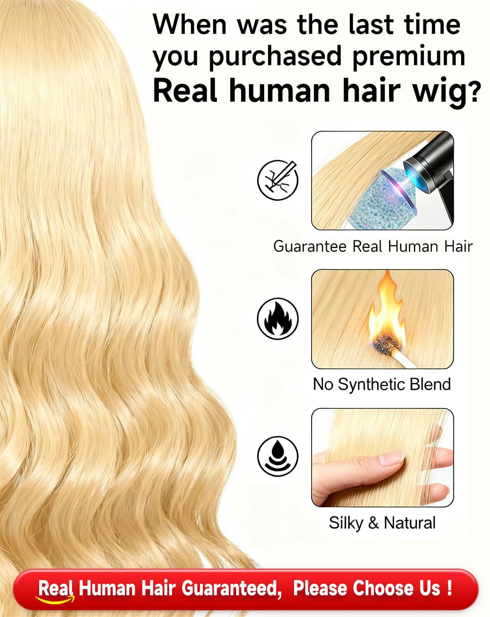 Blonde Wig Human Hair Guaranteed 100% Virgin Human Hair 200 Density 613 13X6 Lace Front Wig Human Hair Body Wave Lace Front Wigs Skinlike 613 HD Lace Frontal Wigs 34 Inch Triple Lifespan 3X