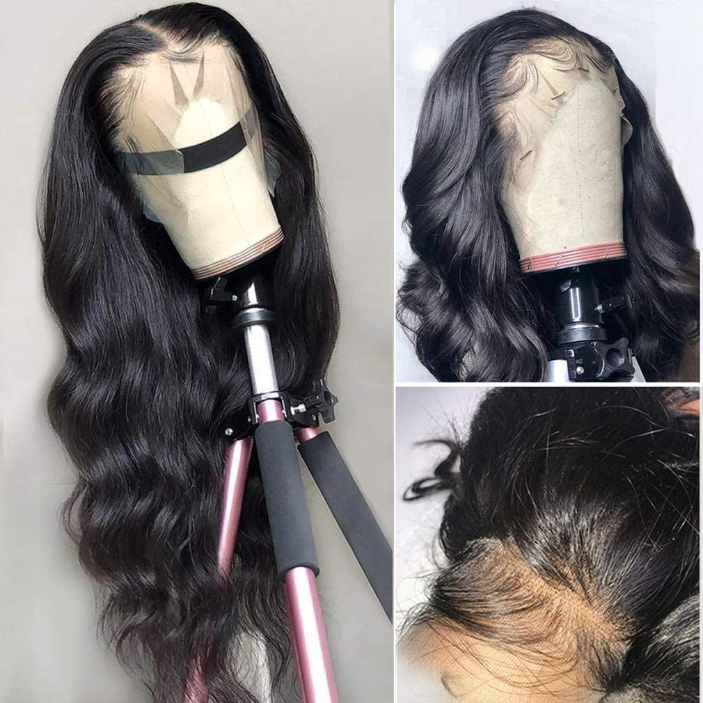 13X4 HD Lace Front Wigs Human Hair 100% Unprocessed Brazilian Virgin Remy Hair Wigs for Women 200% Density (26 Inch,Body Wave)