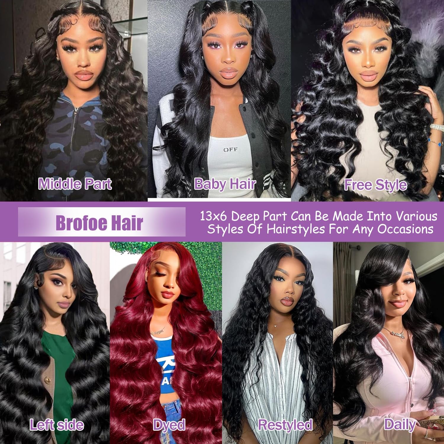32 Inch 13X6 Lace Front Wigs Human Hair 200 Density Body Wave HD Lace Front Wigs Human Hair Pre Plucked Natural Color Glueless Wigs for Women